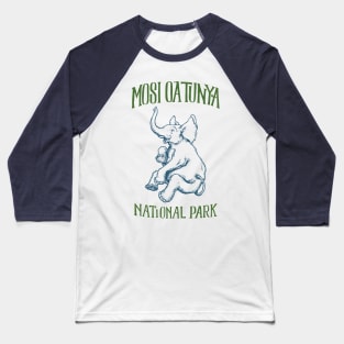 Mosi Oa Tunya National Park Zambia - Falling Elephant Baseball T-Shirt